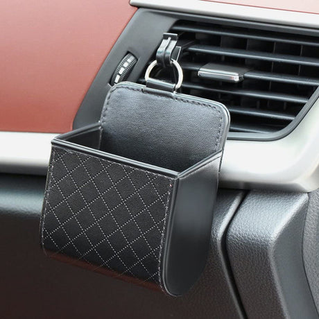 Gadget Techsuit Car Organizer (CO-P1), Air Vent Storage Pocket for Small Objects, Negru