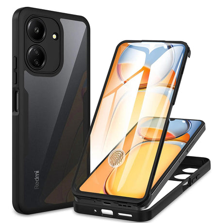 Folie de protectie Techsuit ColorVerse 360 Series + compatibil cu Xiaomi Redmi 13C 4G / Poco C65, Negru