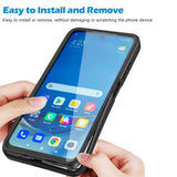 Folie de protectie Techsuit ColorVerse 360 Series + compatibil cu Samsung Galaxy A12, Negru