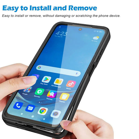 Folie de protectie Techsuit ColorVerse 360 Series + compatibil cu Samsung Galaxy A12, Negru