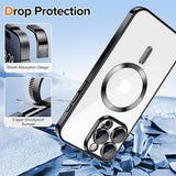 Husa de protectie Techsuit Luxury Crystal MagSafe compatibil cu iPhone 15 Pro Max, Negru