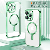 Husa de protectie Techsuit Luxury Crystal MagSafe compatibil cu iPhone 15 Pro, Verde Deschis