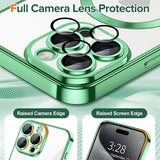 Husa de protectie Techsuit Luxury Crystal MagSafe compatibil cu iPhone 15 Pro, Verde Deschis