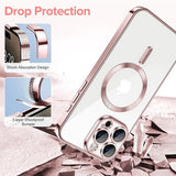 Husa de protectie Techsuit Luxury Crystal MagSafe compatibil cu iPhone 15 Pro, Roz