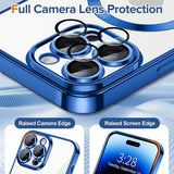 Husa de protectie Techsuit Luxury Crystal MagSafe compatibil cu iPhone 14 Pro Max, Albastru