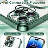 Husa de protectie Techsuit Luxury Crystal MagSafe compatibil cu iPhone 14 Pro, Deep Green