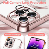 Husa de protectie Techsuit Luxury Crystal MagSafe compatibil cu iPhone 14 Pro, Roz