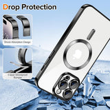 Husa de protectie Techsuit Luxury Crystal MagSafe compatibil cu iPhone 14 Pro, Negru