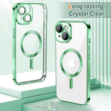 Husa de protectie Techsuit Luxury Crystal MagSafe compatibil cu iPhone 14 Plus, Verde Deschis
