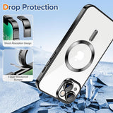 Husa de protectie Techsuit Luxury Crystal MagSafe compatibil cu iPhone 14 Plus, Negru