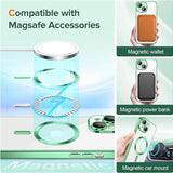 Husa de protectie Techsuit Luxury Crystal MagSafe compatibil cu iPhone 14, Verde deschis