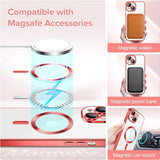 Husa de protectie Techsuit Luxury Crystal MagSafe compatibil cu iPhone 14, Rosu