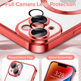 Husa de protectie Techsuit Luxury Crystal MagSafe compatibil cu iPhone 14, Rosu