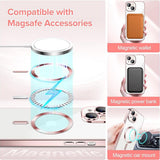 Husa de protectie Techsuit Luxury Crystal MagSafe compatibil cu iPhone 14, Roz