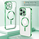 Husa de protectie Techsuit Luxury Crystal MagSafe compatibil cu iPhone 13 Pro Max, Verde deschis