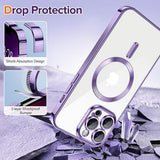 Husa de protectie Techsuit Luxury Crystal MagSafe compatibil cu iPhone 13 Pro Max, Mov