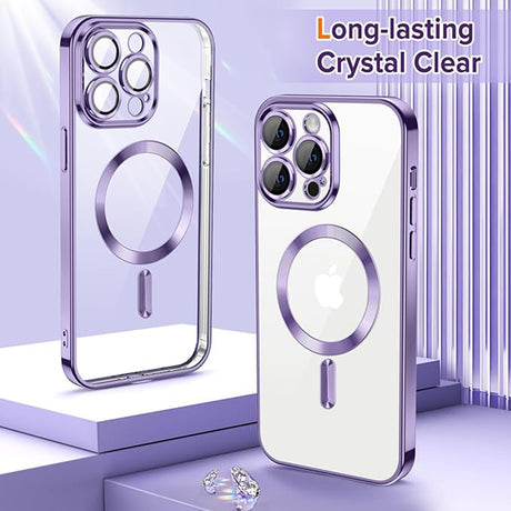 Husa de protectie Techsuit Luxury Crystal MagSafe compatibil cu iPhone 13 Pro Max, Mov
