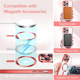 Husa de protectie Techsuit Luxury Crystal MagSafe compatibil cu iPhone 13 Pro Max, Roșu