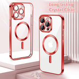 Husa de protectie Techsuit Luxury Crystal MagSafe compatibil cu iPhone 13 Pro Max, Roșu