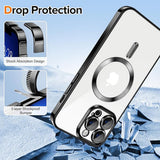 Husa de protectie Techsuit Luxury Crystal MagSafe compatibil cu iPhone 13 Pro Max, Negru