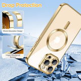 Husă Techsuit Luxury Crystal MagSafe pentru iPhone 13 Pro, aurie