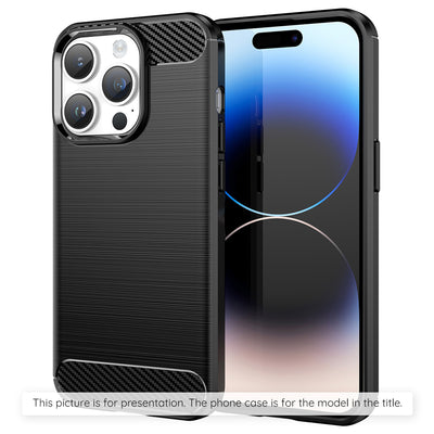 Husa de protectie Techsuit Carbon Silicone compatibil cu iPhone 18 Pro Max / iPhone 17 Pro Max, Negru