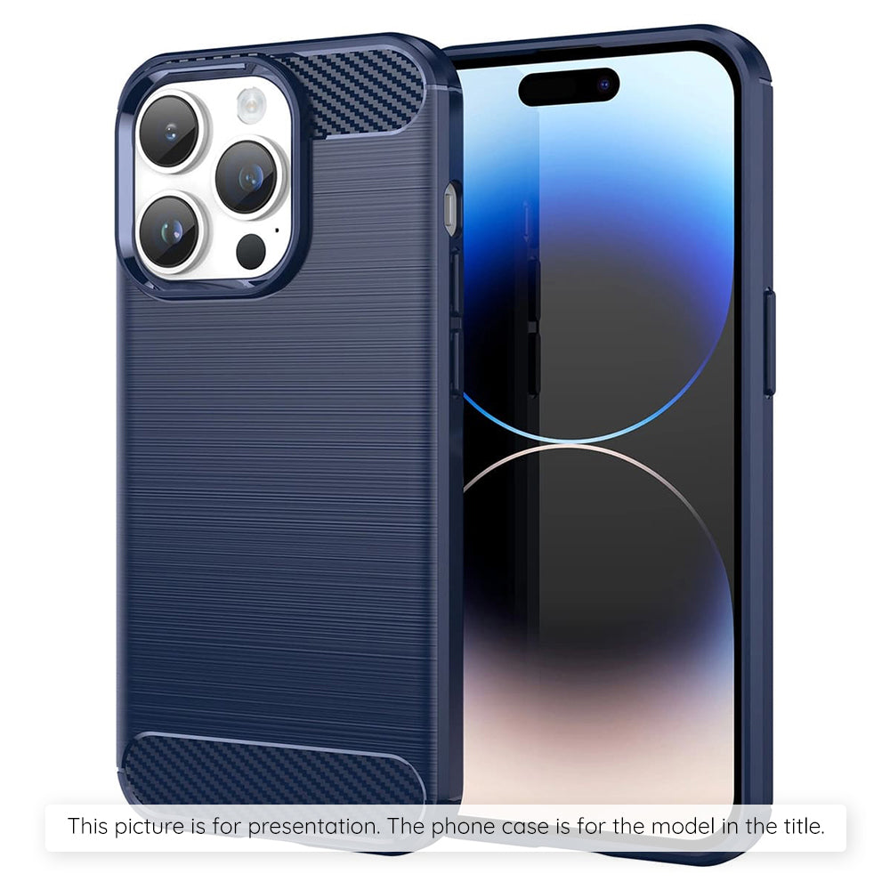 Husa de protectie Techsuit Carbon Silicone compatibil cu iPhone 18 Pro Max / iPhone 17 Pro Max, Albastru