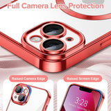 Husa de protectie Techsuit Luxury Crystal MagSafe compatibil cu iPhone 13, Rosu