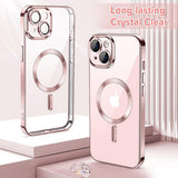 Husa de protectie Techsuit Luxury Crystal MagSafe compatibil cu iPhone 13, Roz