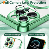 Husa de protectie Techsuit Luxury Crystal MagSafe compatibil cu iPhone 12 Pro, Verde Deschis