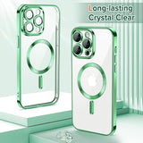 Husa de protectie Techsuit Luxury Crystal MagSafe compatibil cu iPhone 12 Pro, Verde Deschis