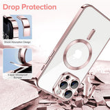 Husa de protectie Techsuit Luxury Crystal MagSafe compatibil cu iPhone 12 Pro, Roz