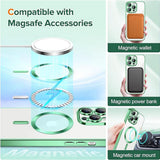 Husa de protectie Techsuit Luxury Crystal MagSafe compatibil cu iPhone 12 Pro Max, Verde Deschis