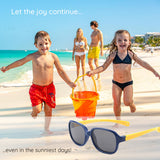 Techsuit Sunglasses Polarised (8192-C12), for Babies, Albastru Inchis / Yellow