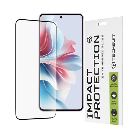 Folie de protectie Techsuit 111D Full Cover / Full Glue Glass compatibil cu Oppo Reno11 F, Negru