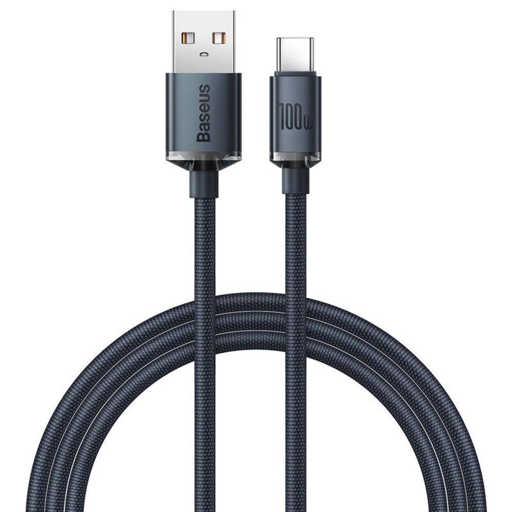 Cablu Baseus Crystal Shine (CAJY000501), USB-C, 100W, 2m, Negru