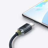 Cablu Baseus Crystal Shine (CAJY000501), USB-C, 100W, 2m, Negru