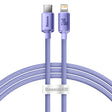 Cablu Baseus Crystal Shine (CAJY000305), Type-C to Lightning, 20W, 2m, Nylon Braided, Mov