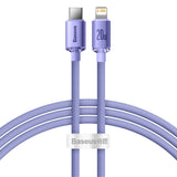 Cablu Baseus Crystal Shine (CAJY000305), Type-C to Lightning, 20W, 2m, Nylon Braided, Mov