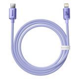 Cablu Baseus Crystal Shine (CAJY000305), Type-C to Lightning, 20W, 2m, Nylon Braided, Mov
