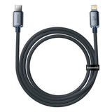 Cablu Baseus Crystal Shine (CAJY000201), Type-C la Lightning, 20W, 1.2m, Negru