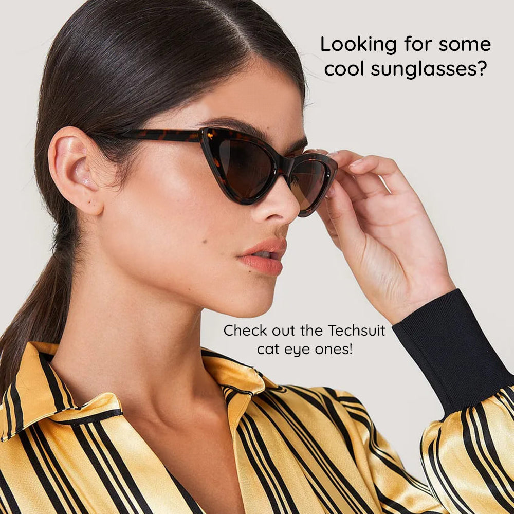 Techsuit Sunglasses (5040), for Women, PC Frame and Lens, Triangular, Leopard
