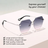 Techsuit Sunglasses (8195), for Women, Metal and PC, Argintiu / Black Gray