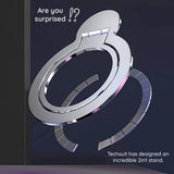 Suport Techsuit MagSafe Phone Ring (MPR4), Round Shape, Aluminium Alloy, Albastru