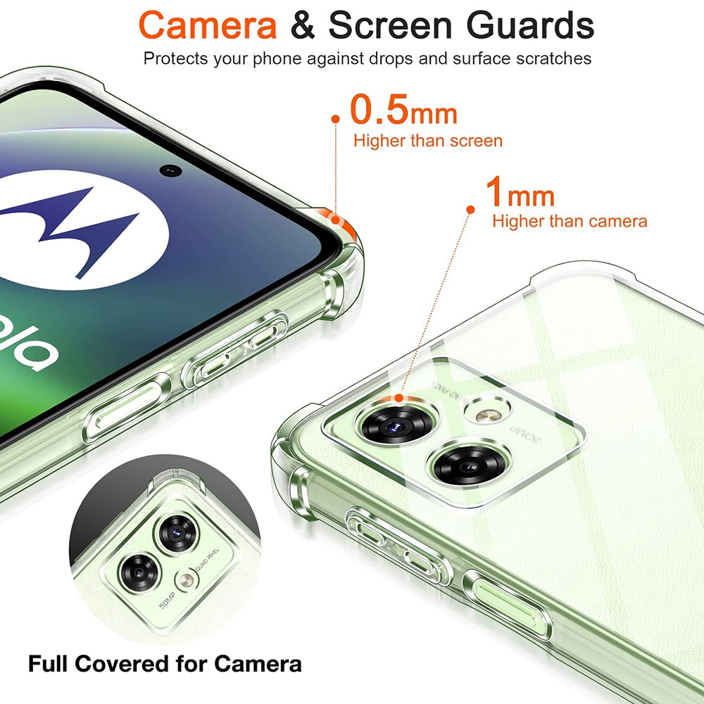 Husa de protectie Techsuit Shockproof Clear Silicone compatibil cu Motorola Moto G54 Power Edition / G64, Transparent