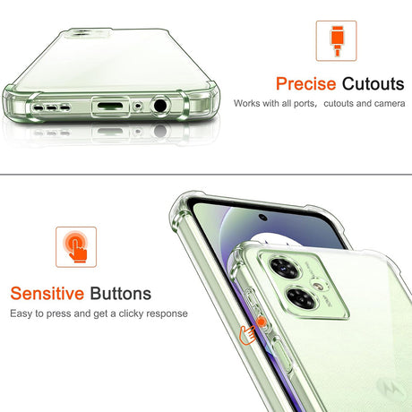 Husa de protectie Techsuit Shockproof Clear Silicone compatibil cu Motorola Moto G54 Power Edition / G64, Transparent