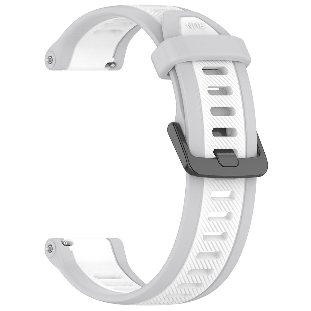 Curea smartwatch Techsuit Watchband 20mm (W053) compatibil cu Samsung Galaxy Watch 4/5/Active 2, Huawei Watch GT 3 (42mm)/GT 3 Pro (43mm), Alb
