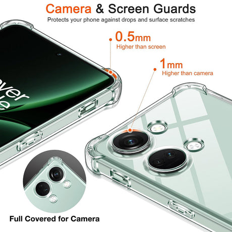 Husa de protectie Techsuit Shockproof Clear Silicone compatibil cu OnePlus Nord 3, Transparent