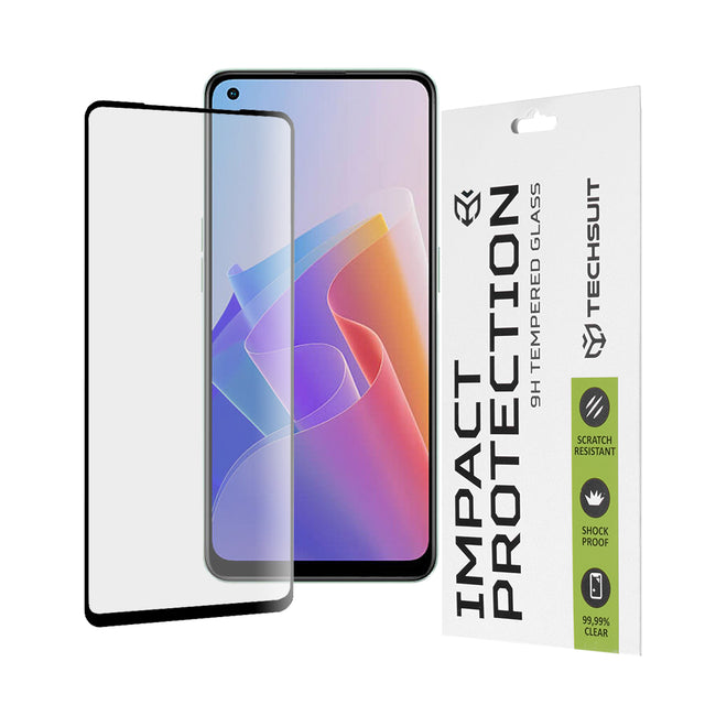 Folie de protectie Techsuit 111D Full Cover / Full Glue Glass compatibil cu Oppo Reno7 4G / Reno7 Lite / Reno8 Lite / OnePlus Nord N20 5G, Negru