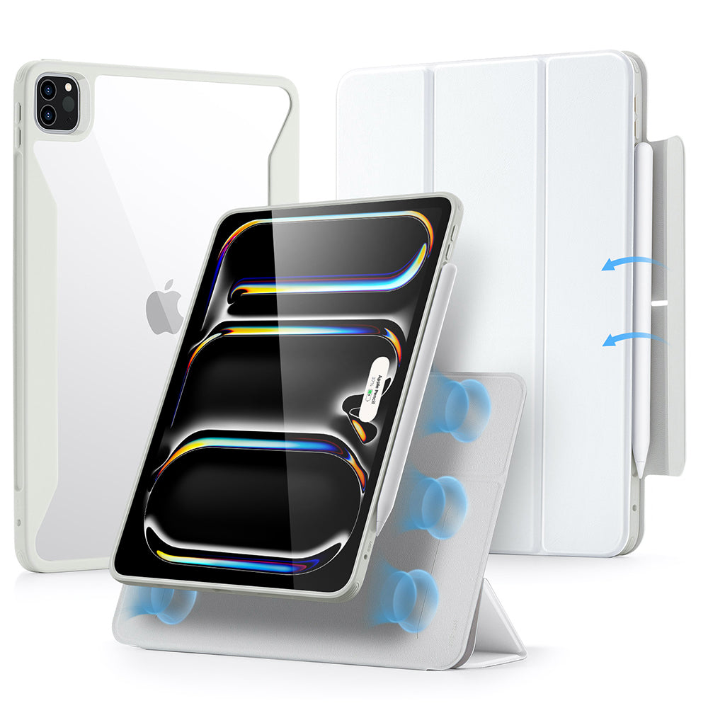 Husa de protectie tableta ESR Rebound Hybrid compatibil cu iPad Pro 13 (2024) / iPad Pro 13 (2025), Alb